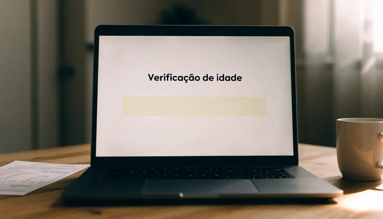 Uma folha de licença em papel com um selo vermelho, pousada numa secretária de madeira ao lado de uma caneta