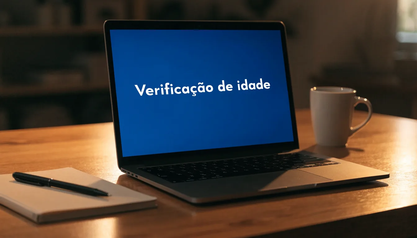 Uma folha de licença em papel com um selo vermelho, pousada numa secretária de madeira ao lado de uma caneta